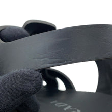 将图像加载到图库查看器中，PRADA Cross Sandals Black2X3118 Rubber Size 8
