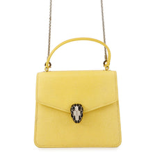 将图像加载到图库查看器中，BVLGARI Serpenti Forever ChainShoulder Yellow Galuchat Leather Leather
