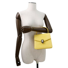 将图像加载到图库查看器中，BVLGARI Serpenti Forever ChainShoulder Yellow Galuchat Leather Leather
