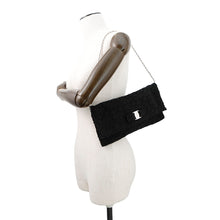 将图像加载到图库查看器中，Ferragamo Vara Ribbon Shoulder Bag Black21D064 Cotton
