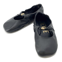 将图像加载到图库查看器中，LOEWE Pebble Soft Ballerina Flats BlackL815466X46 Napa Lambskin Size 38
