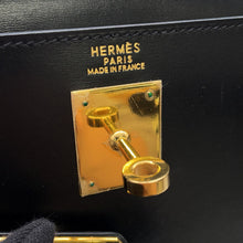 Load image into Gallery viewer, HERMES Kelly Sellier Black Box Calf Leather Size 32
