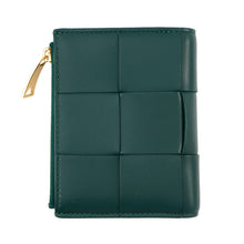 将图像加载到图库查看器中，Bottega Veneta Maxi INTRECCIATO Cassette Bifold Wallet Emerald Green706010 Calf Leather
