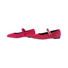 将图像加载到图库查看器中，HERMES Ballet shoes &quot;Jane&quot; Fuchsia Velour Size 35H
