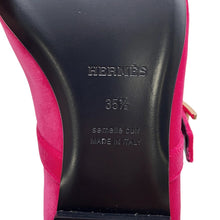 将图像加载到图库查看器中，HERMES Ballet shoes &quot;Jane&quot; Fuchsia Velour Size 35H
