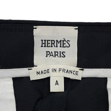 Load image into Gallery viewer, HERMES Double Button Wide Short Pants Size Chronomat 44 Black Wool 100%
