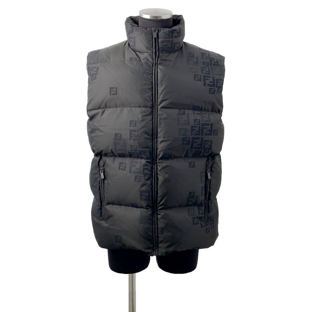 FENDI Down vest Size 52 BlackFAA694 Cotton46% Nylon30% Polyester24%