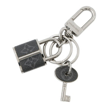 Load image into Gallery viewer, LOUIS VUITTON Porte Cles Padlock &amp; Key BlackM61951 Monogram Eclipse
