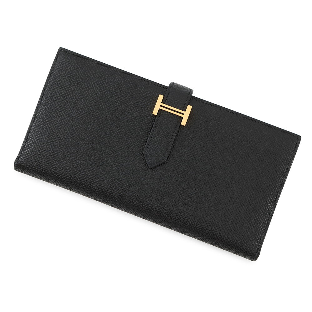 HERMES Bean Soufre Black Epsom