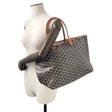 将图像加载到图库查看器中，GOYARD Saint Louis Black/NaturalSTLOUIPMLTY01CL03P PVC Leather Size PM
