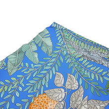 将图像加载到图库查看器中，HERMES Carre Dossart Double Face The Painters&#39; Garden Le Jardin de Peintres Poncho Blue/Vert/Orange/Purple Silk100%
