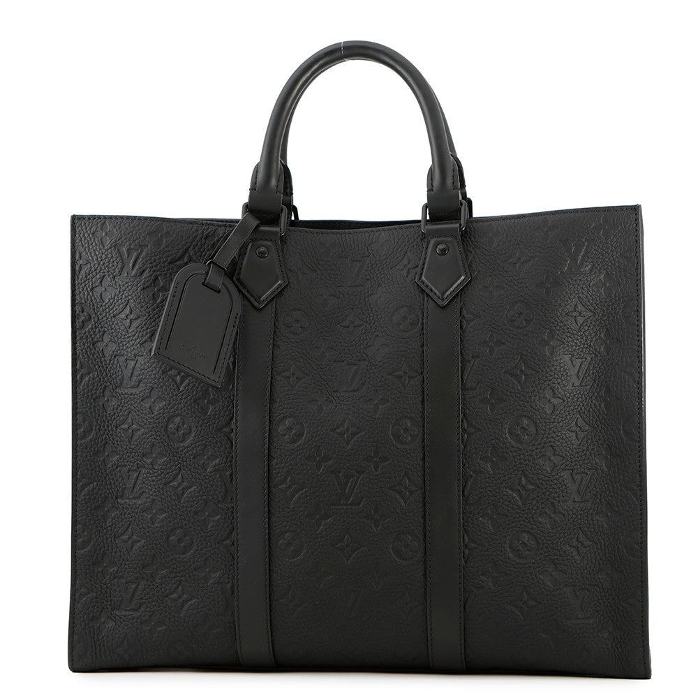 LOUIS VUITTON Sac Plat 24H NoirM24786 Monogram・Taurillon Leather