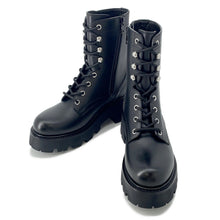 Load image into Gallery viewer, CELINE Triomphe Ranger Mid Lace-Up Boots Black357583579C Bull Calf Leather Size 36
