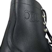 将图像加载到图库查看器中，CELINE Triomphe Ranger Mid Lace-Up Boots Black357583579C Bull Calf Leather Size 36
