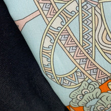 Load image into Gallery viewer, HERMES Twilly De l&#39;Ombrelle aux Duels Blue Marine/Rose Pale/Ciel Silk100%
