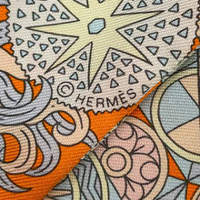 Load image into Gallery viewer, HERMES Twilly De l&#39;Ombrelle aux Duels Blue Marine/Rose Pale/Ciel Silk100%
