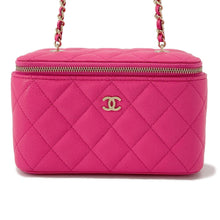 将图像加载到图库查看器中，CHANEL Matelasse Vanity ChainShoulder Bag PinkAP1341 Caviar Leather Size Small
