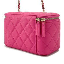 将图像加载到图库查看器中，CHANEL Matelasse Vanity ChainShoulder Bag PinkAP1341 Caviar Leather Size Small
