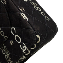 将图像加载到图库查看器中，CHANEL Matelasse Double Flap Chain Shoulder COCO Print BlackA01112 Canvas Size 25
