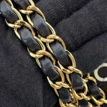 将图像加载到图库查看器中，CHANEL Matelasse Double Flap Chain Shoulder COCO Print BlackA01112 Canvas Size 25
