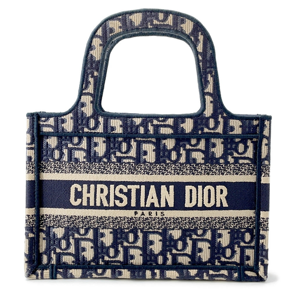 Dior Oblique Book Tote NavyS5475ZRIW Canvas Size Mini