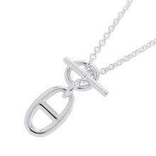 将图像加载到图库查看器中，HERMES Chaine d&#39;Ancre Amulette Necklace SV925
