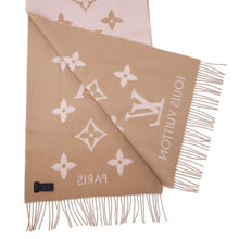 将图像加载到图库查看器中，LOUIS VUITTON Scarf, Reykjavik BeigeRoseM78908 Cashmere100%
