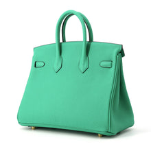 将图像加载到图库查看器中，HERMES Birkin Menthe Togo Leather Size 25
