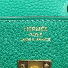 将图像加载到图库查看器中，HERMES Birkin Menthe Togo Leather Size 25
