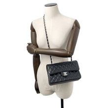 Load image into Gallery viewer, CHANEL Matelasse W-Flap W-Chain Shoulder Bag BlackA01113 Caviar Leather Size 23
