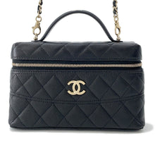 Load image into Gallery viewer, CHANEL Matelasse Vanity Chain Shoulder Bag BlackAP4385 Caviar Leather
