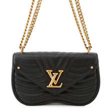 将图像加载到图库查看器中，LOUIS VUITTON New Wave Chain Bag NoirM51498 Calf Leather Size MM
