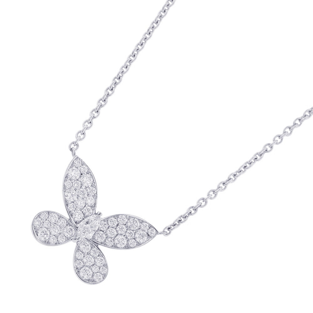 GRAFF Pave Butterfly Diamond Mini Pendant Size MiniRGP550 18K White Gold