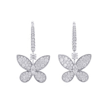 Load image into Gallery viewer, GRAFF Pavé Butterfly Mini Diamond Drop EarringsRGE1167 18K White Gold
