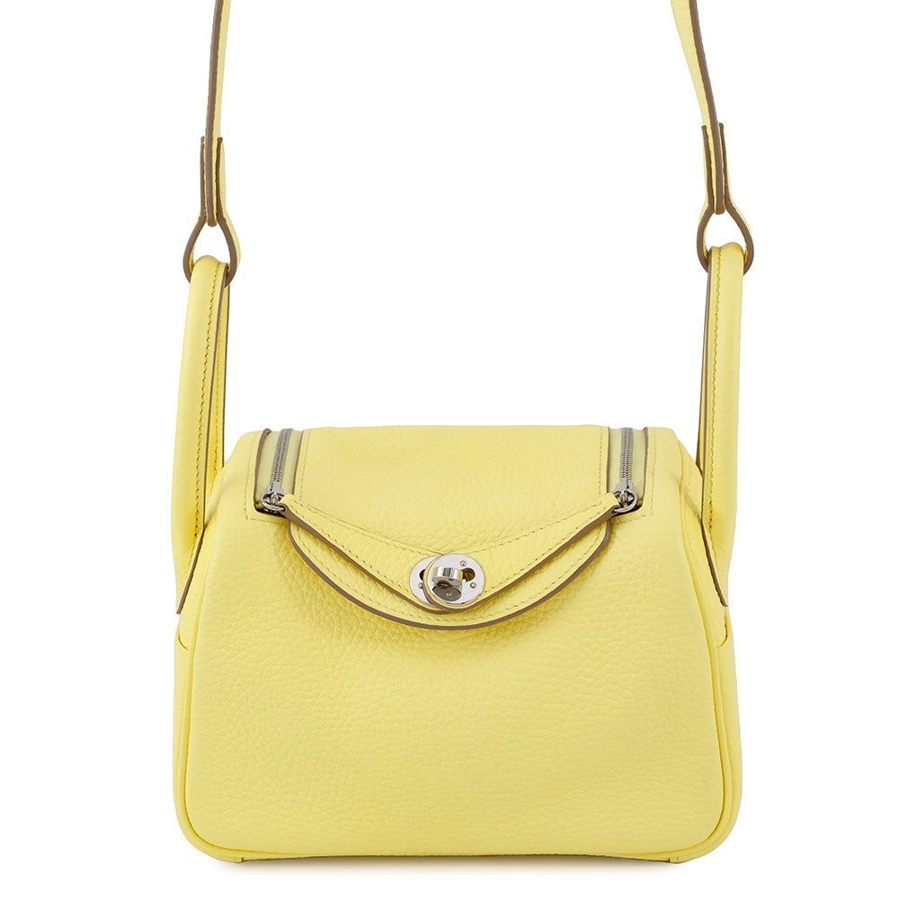 HERMES Lindy Limoncello Taurillon Clemence Size Mini