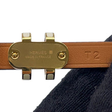 Load image into Gallery viewer, HERMES Pop H Double Tour Leather Bracelet Size T2 Nata Swift Leather
