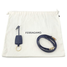 将图像加载到图库查看器中，Ferragamo Hug 2-Way Handbag Midnight215975 Calf Leather Size XS
