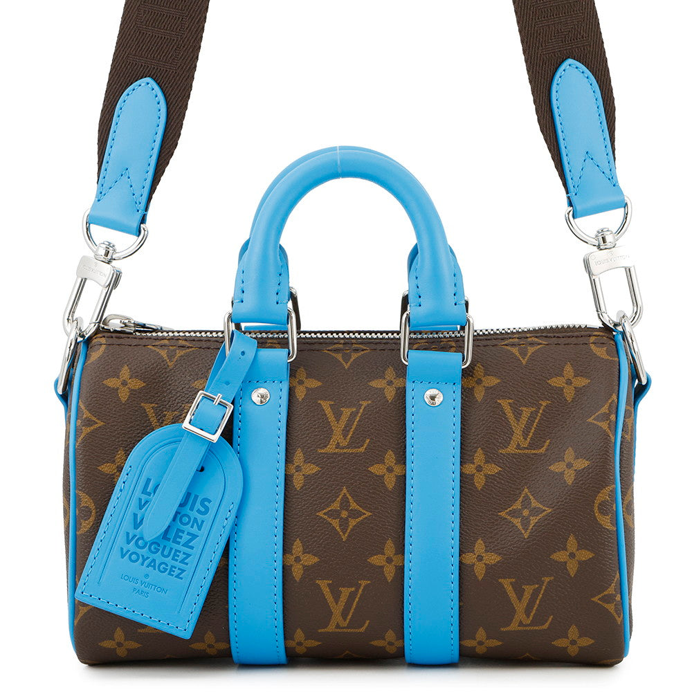 LOUIS VUITTON Keepall Bandouliere Gaston BlueM12609 Monogram ・Macassar Color Mania Size 25