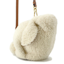 将图像加载到图库查看器中，LOEWE Bunny Bag Natural/Brown121.67.T35 Shearling Calf Leather Size Mini

