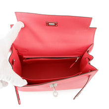 将图像加载到图库查看器中，HERMES Kelly Sellier Rose Lipstick Chevre Myzore Goatskin Size 25
