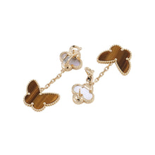 将图像加载到图库查看器中，Van Cleef &amp; Arpels Lucky Alhambra Earring 2 MotifsVCARD79800 18K Yellow Gold
