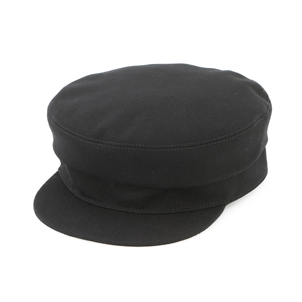 HERMES Julietta Seashell Cap Size 57 Black Cotton100%