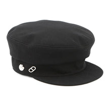 Load image into Gallery viewer, HERMES Julietta Seashell Cap Size 57 Black Cotton100%
