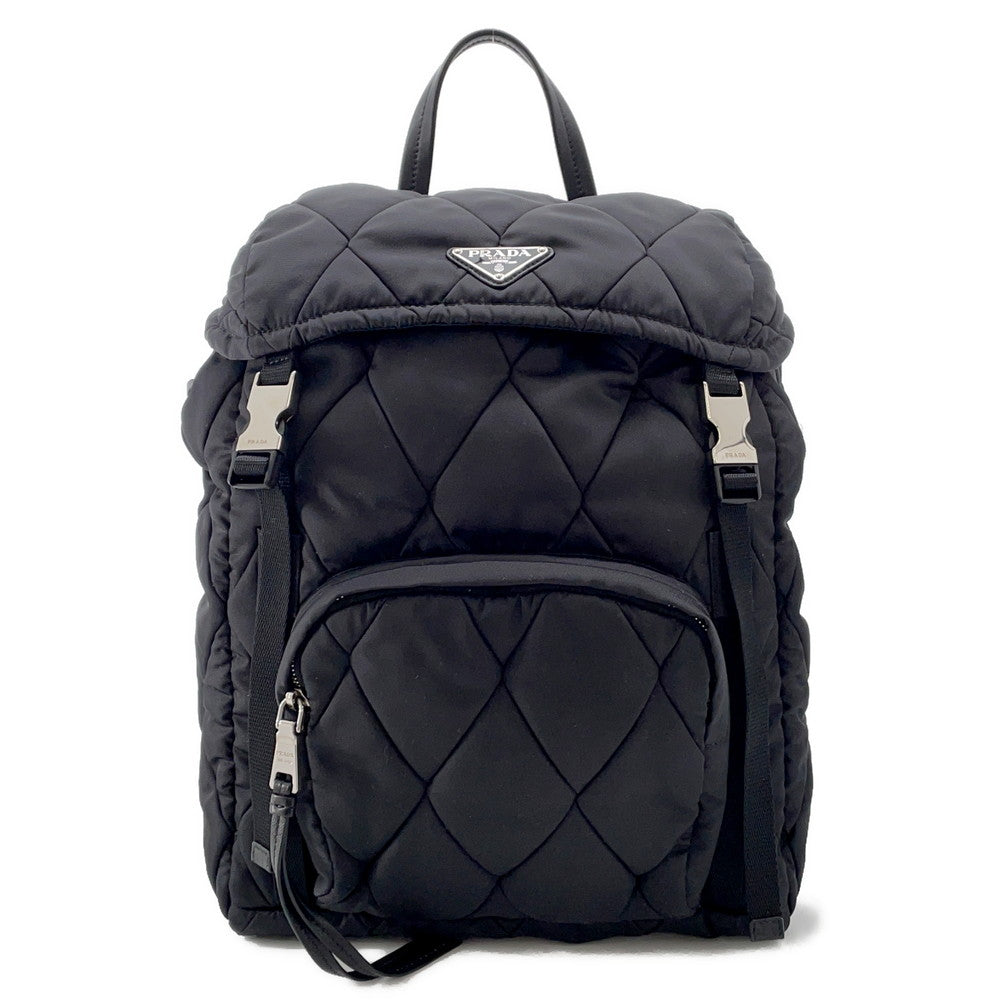 PRADA Quilted Backpack Black1BZ020 Nylon