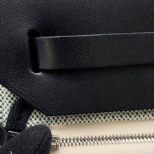 将图像加载到图库查看器中，HERMES Herbag zip Black/Vert Moyen Vache Hunter Leather Toile H Size Mini
