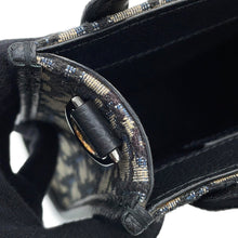 Load image into Gallery viewer, Dior Oblique Jacquard Safari North/South 2-way Tote Bag Navy2ESWS017YKY Canvas Leather Size Mini
