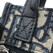 Load image into Gallery viewer, Dior Oblique Jacquard Safari North/South 2-way Tote Bag Navy2ESWS017YKY Canvas Leather Size Mini
