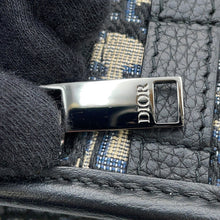 Load image into Gallery viewer, Dior Oblique Jacquard Safari North/South 2-way Tote Bag Navy2ESWS017YKY Canvas Leather Size Mini

