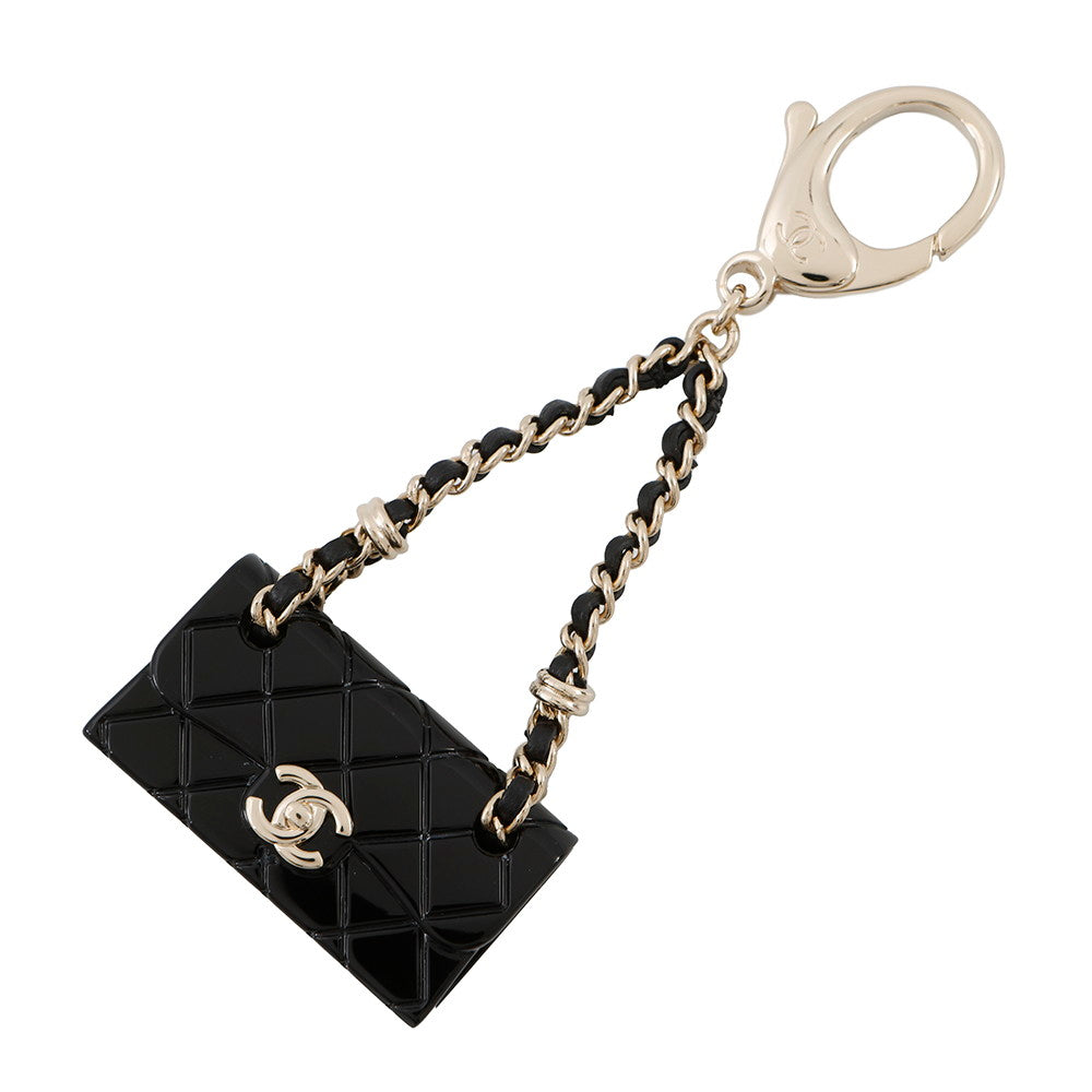 CHANEL Matelasse Bag Charm BlackABA121 Resin