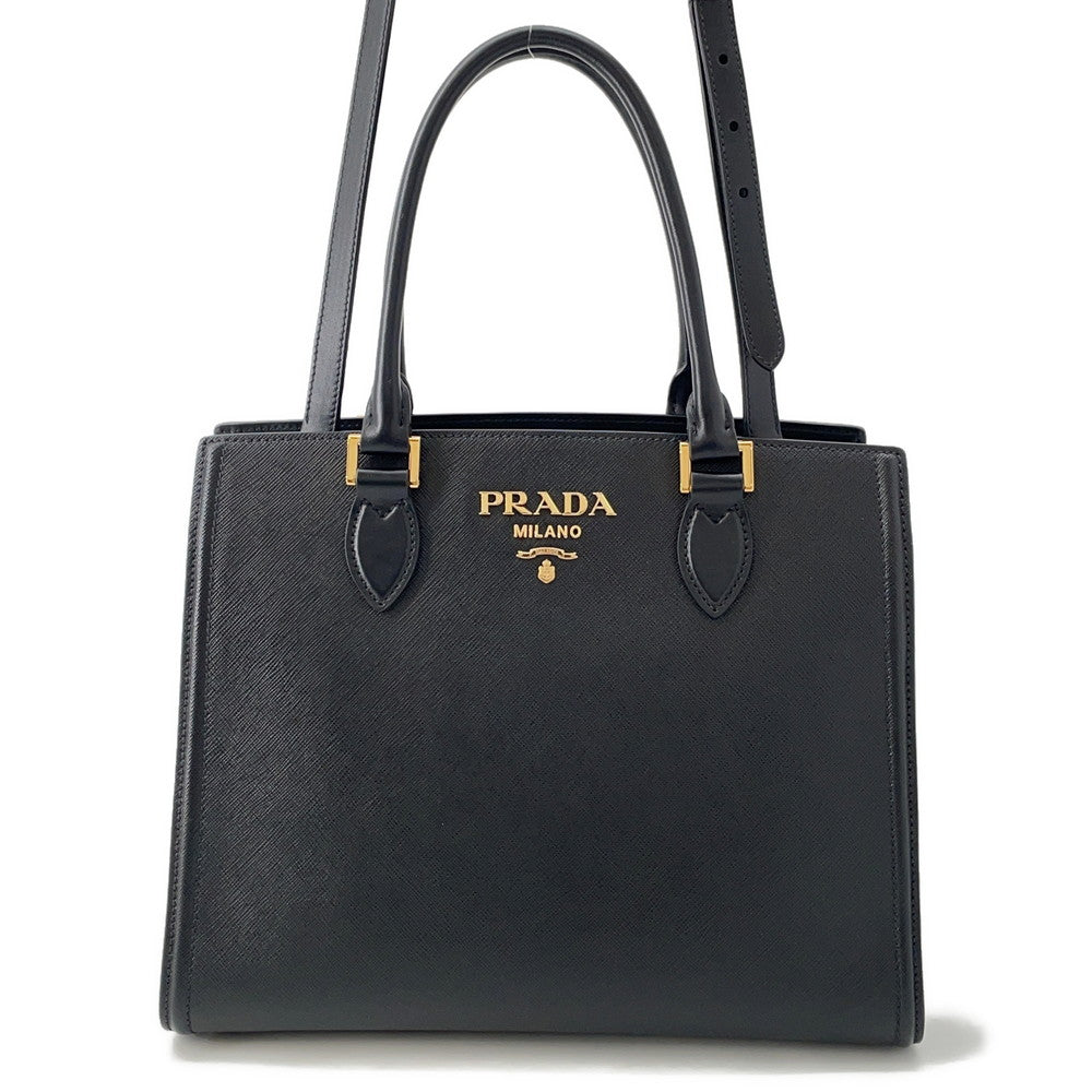 PRADA 2WAY Tote Bag Black1BA227 Saffiano LeatherLeather